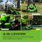 40V 21" Cordless Battery Self-Propelled Lawn Mower: 5.0 Ah Battery and 2A Charger, LM2144S