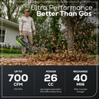 80V Cordless Brushless 16" String Trimmer and 700 CFM Blower Combo Kit: 2.5 Ah Battery and 4Amp Charger