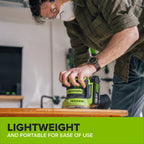 24V PowerAll Orbital Sander, Tool Only, with (3) Pieces of 80 Grit Sanding Paper