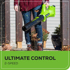 40V 350 CFM Cordless Battery Leaf Blower: 2.0 Ah Battery and Charger
