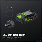 24V 22" Brushless (1.1" Cutting Capacity) Hedge Trimmer: 2.0Ah Battery and 30W Charger