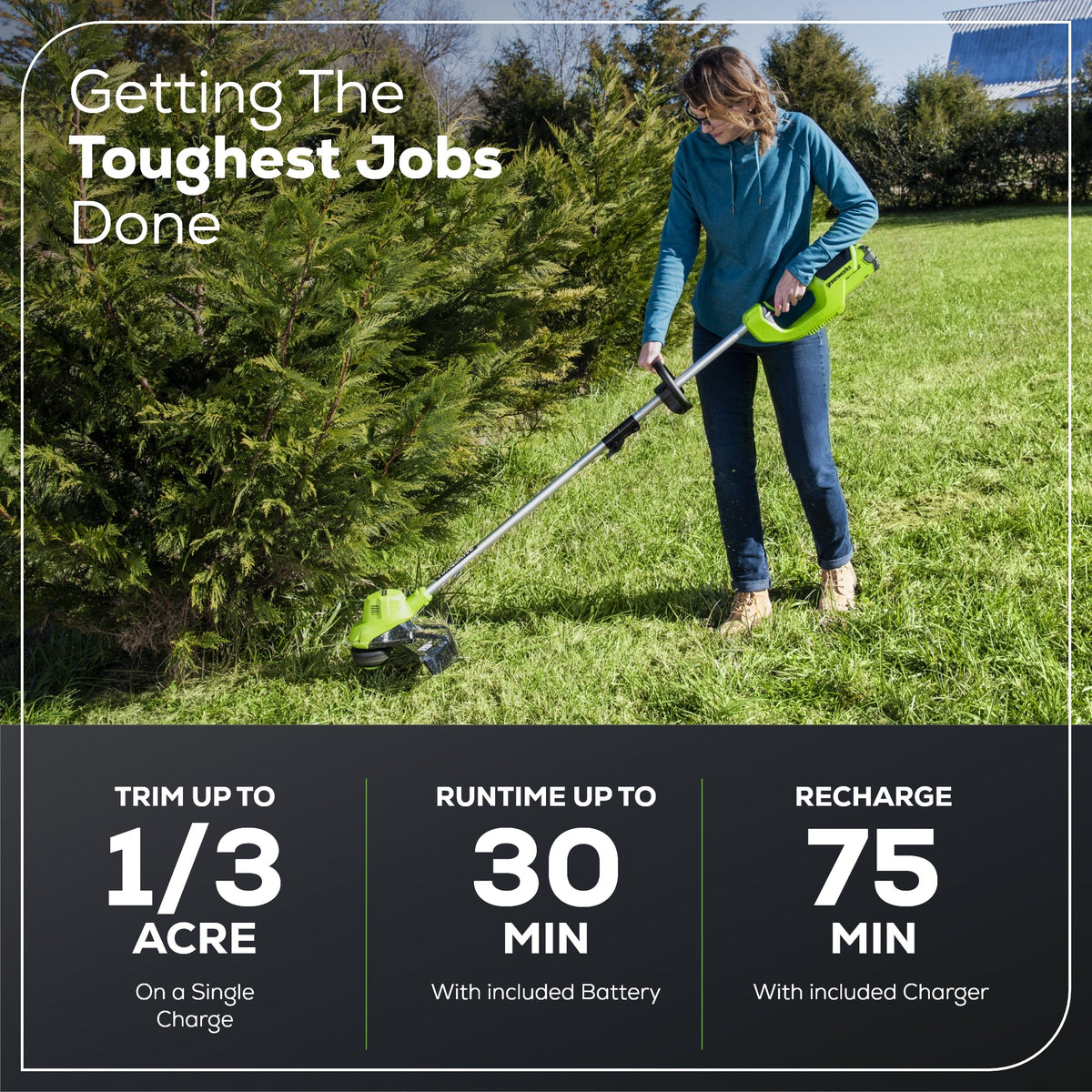 40V 15" Cordless Battery String Trimmer/Blower Combo Kit: 2.5 Ah Battery and Charger