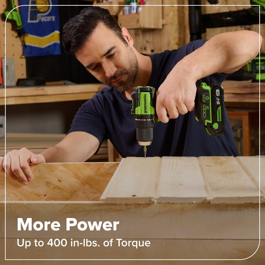 24V Brushless Power Tool 6PC Combo Kit: (2) 2.0 Ah USB-C Batteries and 30W Charger
