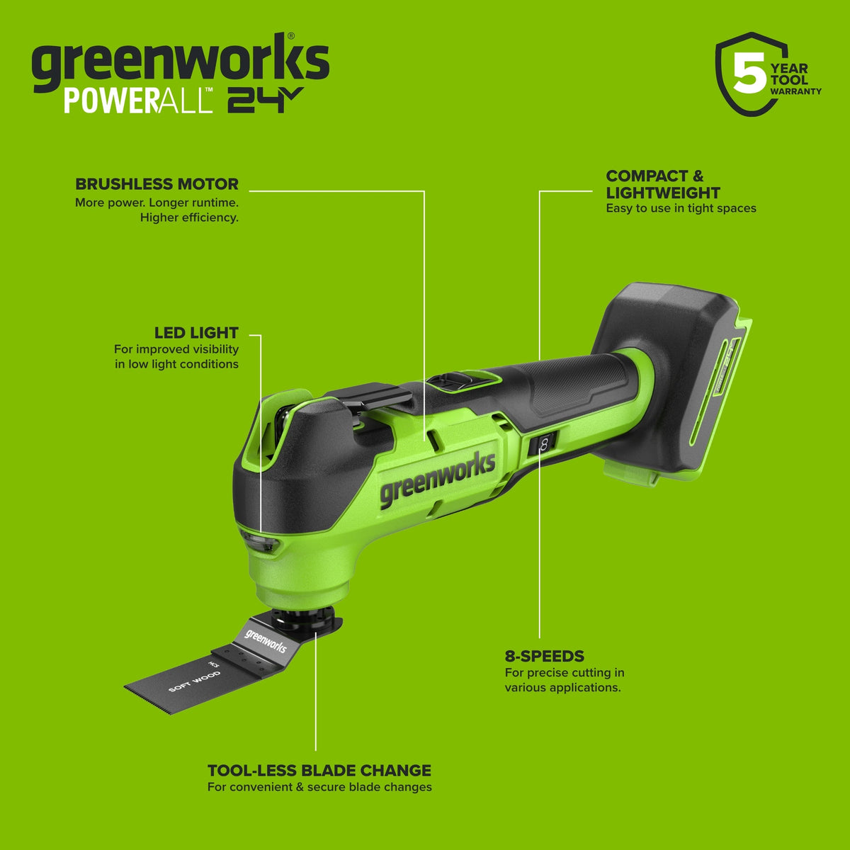 24V Cordless 280 in-lbs Drill/Driver Power Tool 10PC Combo Kit: (3) 2.0 Ah USB-C Batteries, (2) 30W USB-C Charger Block, and (2) 3' 100W USB-C Cable