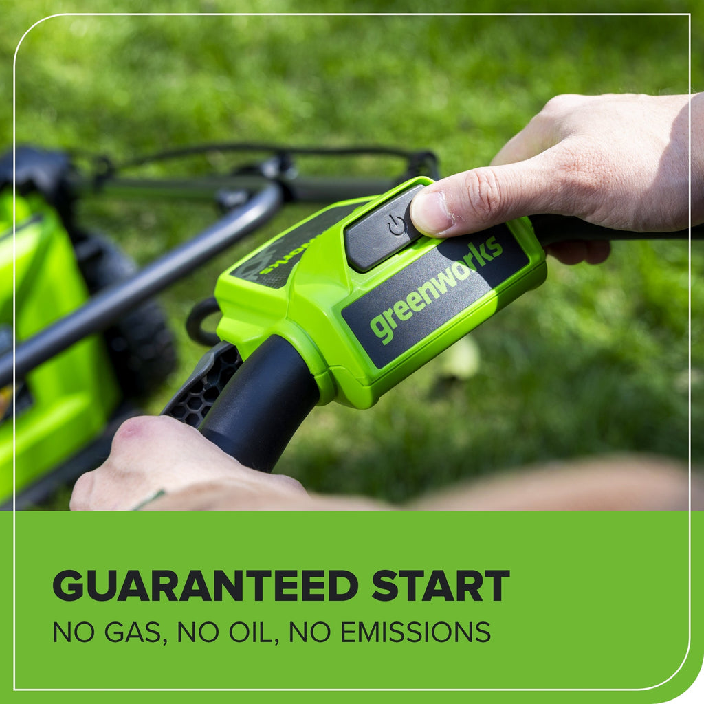40V 17" Cordless Battery Brushless Push Lawn Mower: 4.0 Ah Battery and Charger, LM1724
