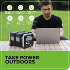 24V 500W Portable Power Station, (4)4.0 Ah Battery and Charger