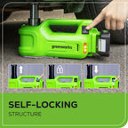 24V Cordless Battery Car Jack: 2.0 Ah Battery and Charger