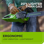 60V 18"Cordless Battery 2.0 kW Chainsaw and Hard Case, 4Ah Battery and Charger