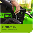 RENEWED 80V 21" Cordless Battery 4-in-1 Self-Propelled Lawn Mower: (1) 4.0 Ah, (1) 2.0 Ah Battery and Rapid Charger, LM2118S