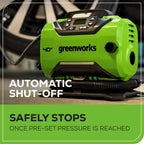 40V Cordless Battery Inflator: 2.0 Ah Battery and Charger