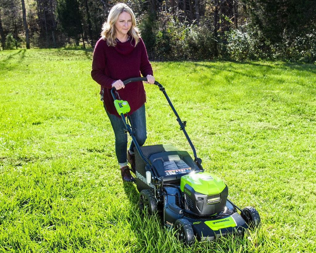 40V 20" Cordless Battery Push Lawn Mower: 5.0 Ah Battery and Charger, LM2034