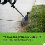 40V 8" Brushless Cordless Battery Edger: (1) 4.0 Ah Battery, (1) 2A Charger