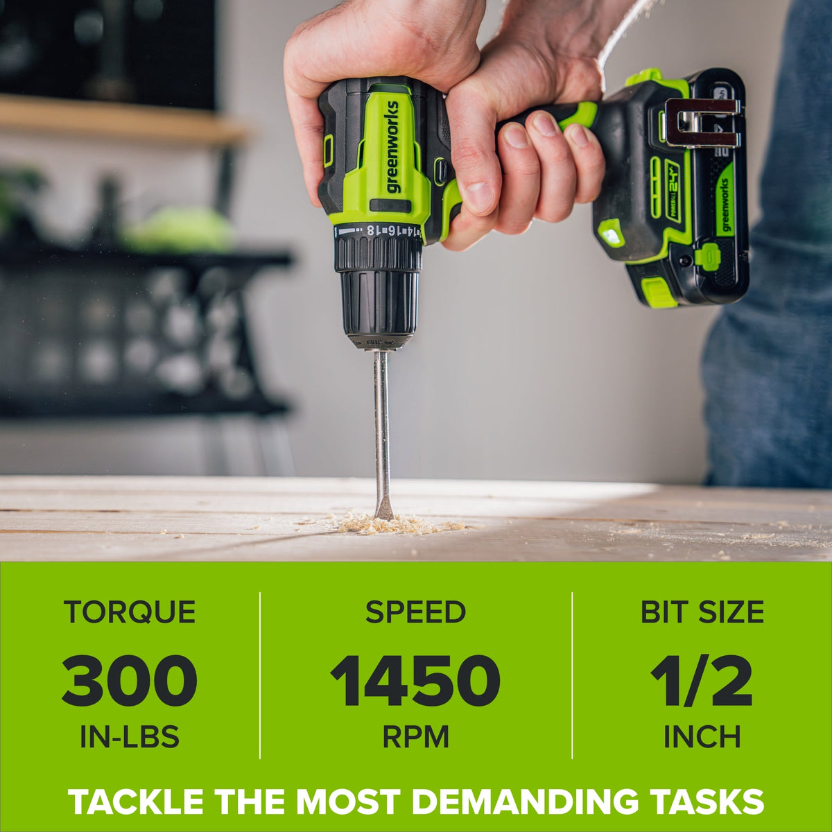 24V PowerAll 3/8" Drill and Impact Driver Combo Kit with (2) 2.0 Ah USB-C Batteries, 30W USB-C Charger Block, and 3' 100W USB-C Cable