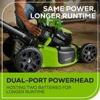 RENEWED 80V 21" Cordless Battery 4-in-1 Self-Propelled Lawn Mower: (1) 4.0 Ah, (1) 2.0 Ah Battery and Rapid Charger, LM2118S
