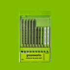 10-PC  Assorted Jigsaw Blade Set w/ Storage Case