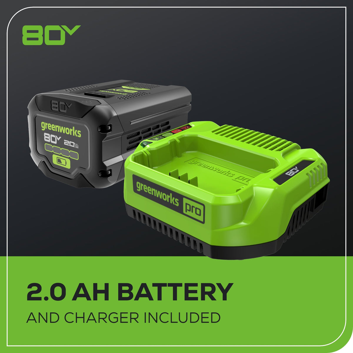 80V 26" Cordless Battery Hedge Trimmer (1.1" cut, 4000 SPM): 2.0 Ah Battery and Charger