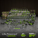 48V (24V x 2) 21" Cordless Battery Self-Propelled Lawn Mower w/ (4) 4.0Ah USB Batteries & (2) Dual Port Chargers, LM2102S