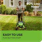 80V 21" GEN 2 Cordless Battery 4-in-1 Push Lawn Mower (Auto Switch): 4.0 Ah Battery and Charger, LM2118