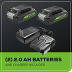 24V 1/4" 1950 in/lbs Brushless Impact Driver Kit: (2) 2.0 Ah Batteries, Charger, Bits and Tool Bag