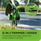 40V 13" Cordless Battery String Trimmer and 350 CFM Leaf Blower Combo Kit: 4.0 Ah Battery and Charger