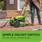 OPEN BOX 3000 PSI 2.0 GPM Cold Water Electric Pressure Washer Combo Kit, Short Gun, Mitts and 15" Surface Cleaner