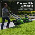 OPEN BOX 60V 21" Cordless Battery Dual Blade Self-Propelled Mower, (1) 8Ah battery and 6A Charger, LM2146S