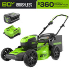 80V 21" Brushless 3-in-1 Push Lawn Mower: 4.0 Ah Battery and Charger, LM2138