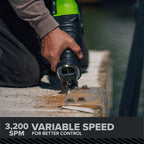 24V PowerAll Pro 1-1/4" Reciprocating Saw with Blade, 3,200 SPM