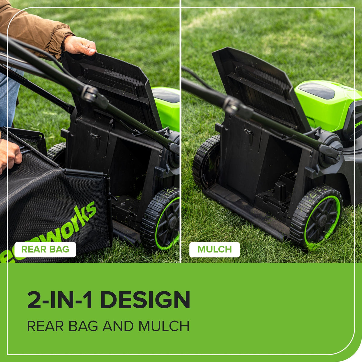 60V 17" Cordless Battery Push Lawn Mower and 13" String Trimmer Combo Kit: 4.0 Ah Battery and Charger