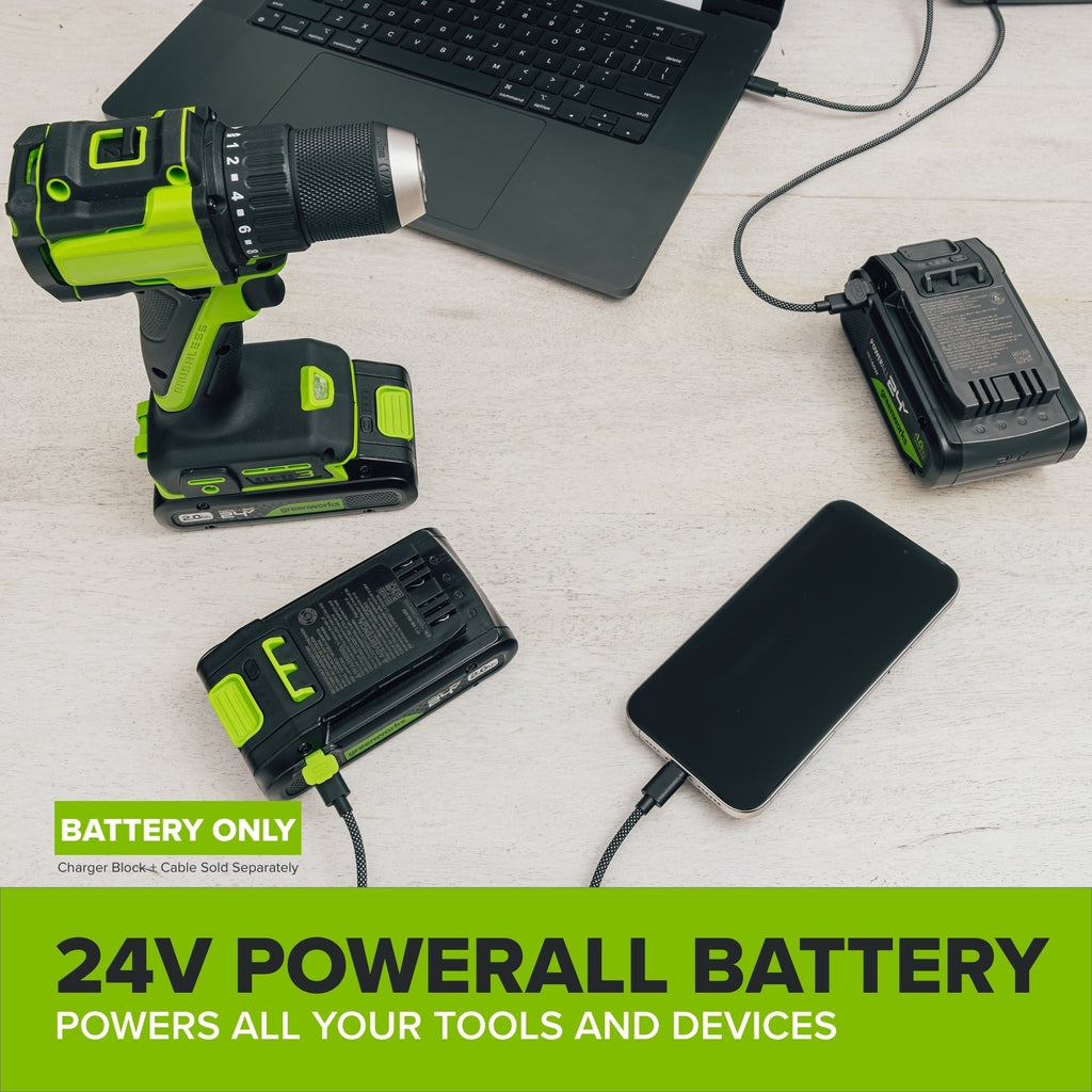 24V PowerAll Battery 2-Pack, with (2) 2.0 Ah Batteries