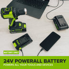 24V PowerAll Battery 2-Pack, with (2) 2.0 Ah Batteries