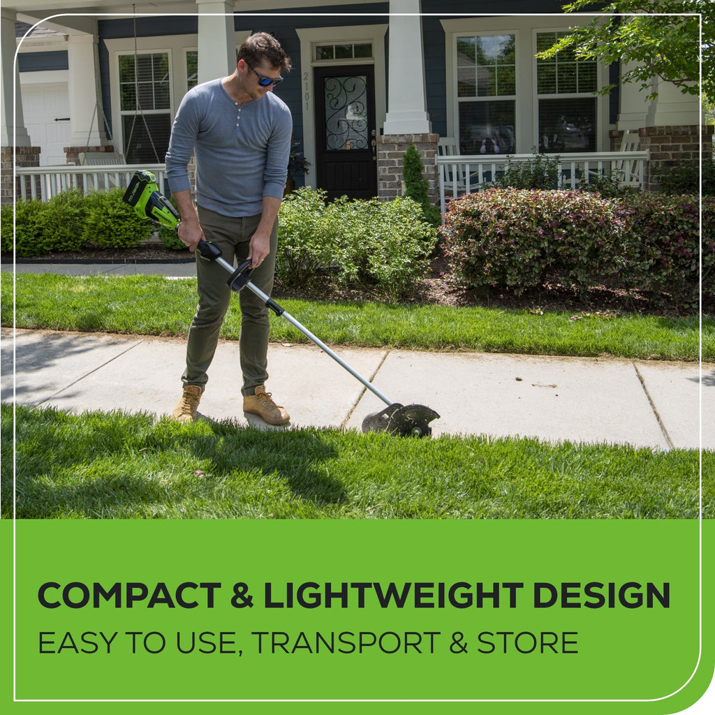 40V 8" Cordless Battery Edger and 12" String Trimmer Combo Kit w 4.0 Ah Battery and Charger