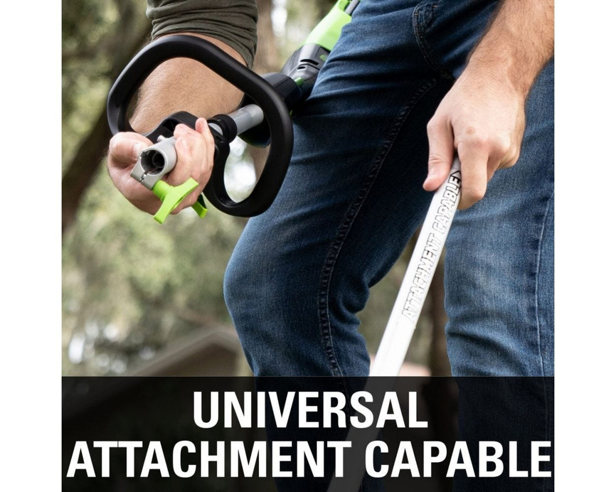 60V 16" Cordless Battery String Trimmer (Attachment Capable) and 5 Pcs Attachments Combo Kit: 4.0 Ah Battery and Charger