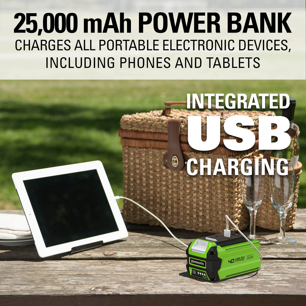 40V 500 CFM Cordless Battery Leaf Blower: 2.5 Ah Battery and Charger