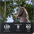 80V Pro 10" Cordless Battery Pole Saw: 2.0 Ah Battery and Charger