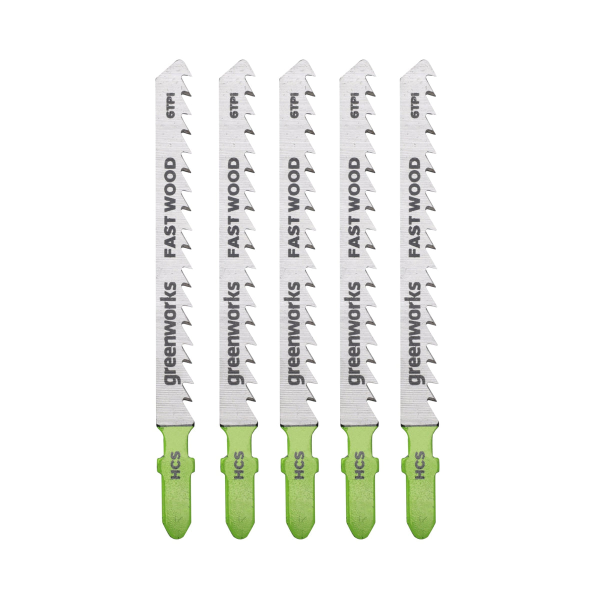 5-PC 4 in. 6 TPI HCS Fast Wood Jigsaw Blade