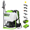 40V Cordless Battery Backpack Sprayer: 2.0 Ah USB Battery and Charger