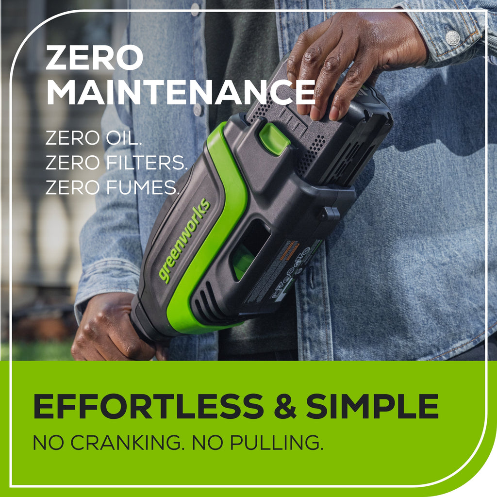 REFURBISHED 80V 17" Brushless String Trimmer: 2.0 Ah Battery and Charger