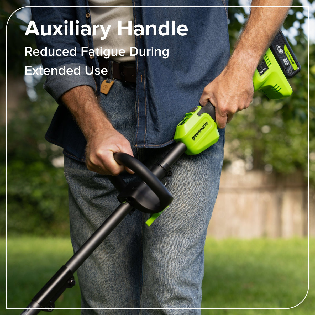 24V 15" Brushless Cordless Battery String Trimmer: (1) 6.0 Ah Battery, (1) 65W USB-C Fast Charger, (1) 3-ft USB-C Cable