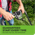 48V (24V x 2) 20" Cordless Battery Push Mower 3pc Combo Kit: (2) 4.0 Ah Batteries and Dual-Port Chargers