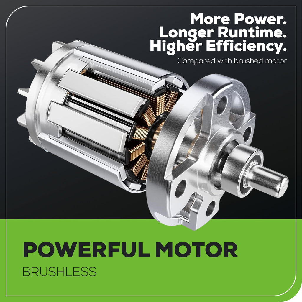 24V Brushless 1/2" 310 in/lbs Drill Kit: (2) 2Ah Batteries and Charger, 8-piece Bit Set and Tool Bag Included