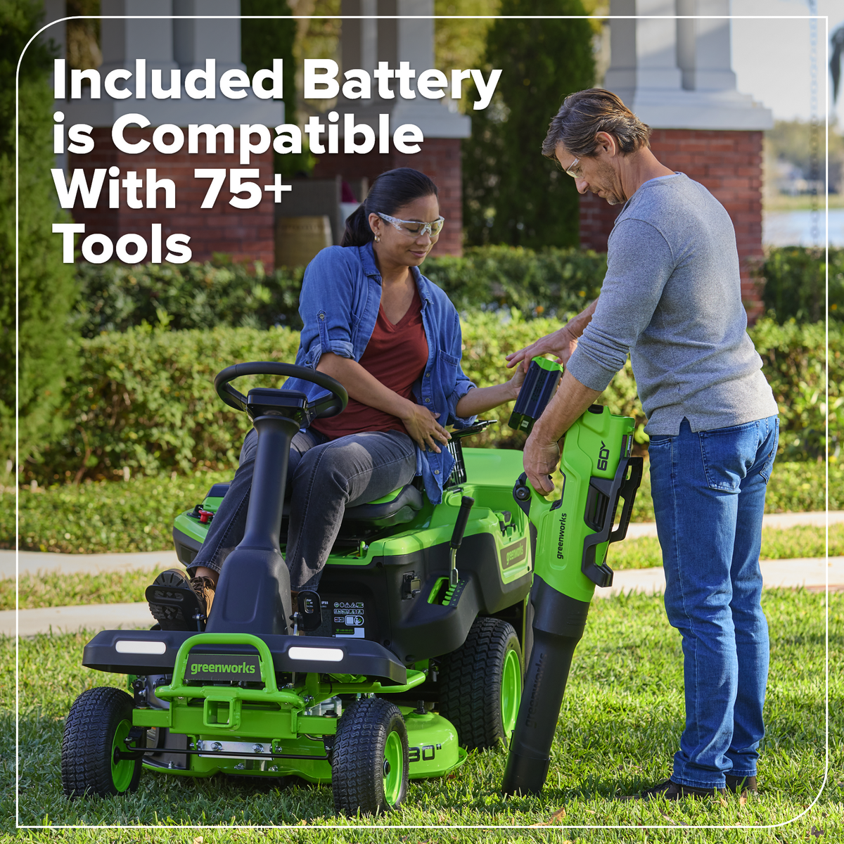 60V 630CFM Cordless Battery Blower: 2.5 Ah Battery and 3A Charger