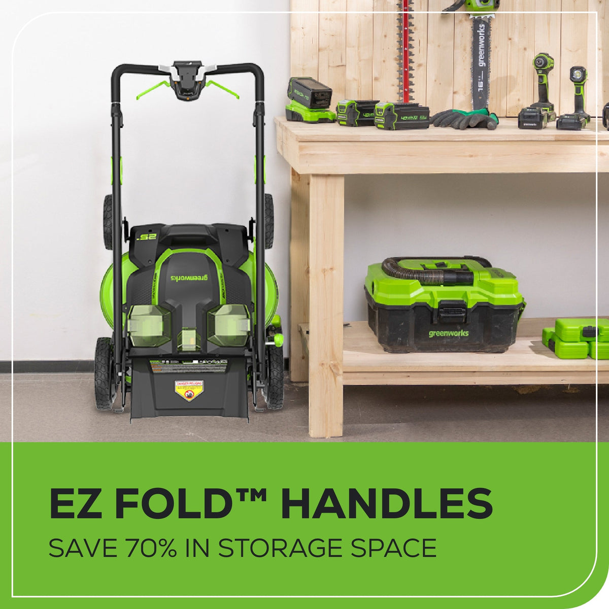 80V 25" Cordless Battery Dual Blade Self-Propelled Mower and 730 CFM Blower Combo Kit: (1) 4.0 Ah Battery and (1) Rapid Charger