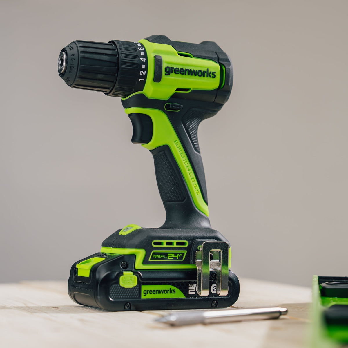 24V Cordless 280 in-lbs Drill/Driver Power Tool 3PC Combo Kit w/ 6-1/2" Circular Saw & 3000SPM Jig Saw: (1) 2.0Ah USB-C Battery & Charger, (1) 3' 100W USB-C Cable