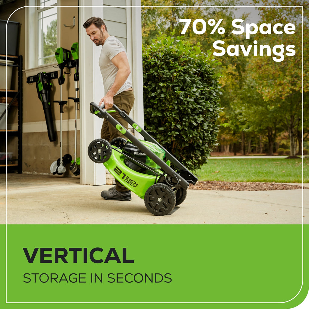 80V 21" Cordless Battery 4-in-1 Push Mower and 16" String Trimmer Combo Kit, (1) 4.0 Ah Battery and (1) Rapid Charger