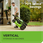 80V 21" Cordless Battery 4-in-1 Push Mower and 16" String Trimmer Combo Kit, (1) 4.0 Ah Battery and (1) Rapid Charger