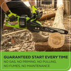 48V (24V x 2) 14" Cordless Battery Chainsaw: (2) 4.0 Ah USB Batteries and Dual-Port Charger