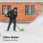 80V 12" Cordless Battery LED Snow Shovel: 4.0 Ah Battery and 6A Charger