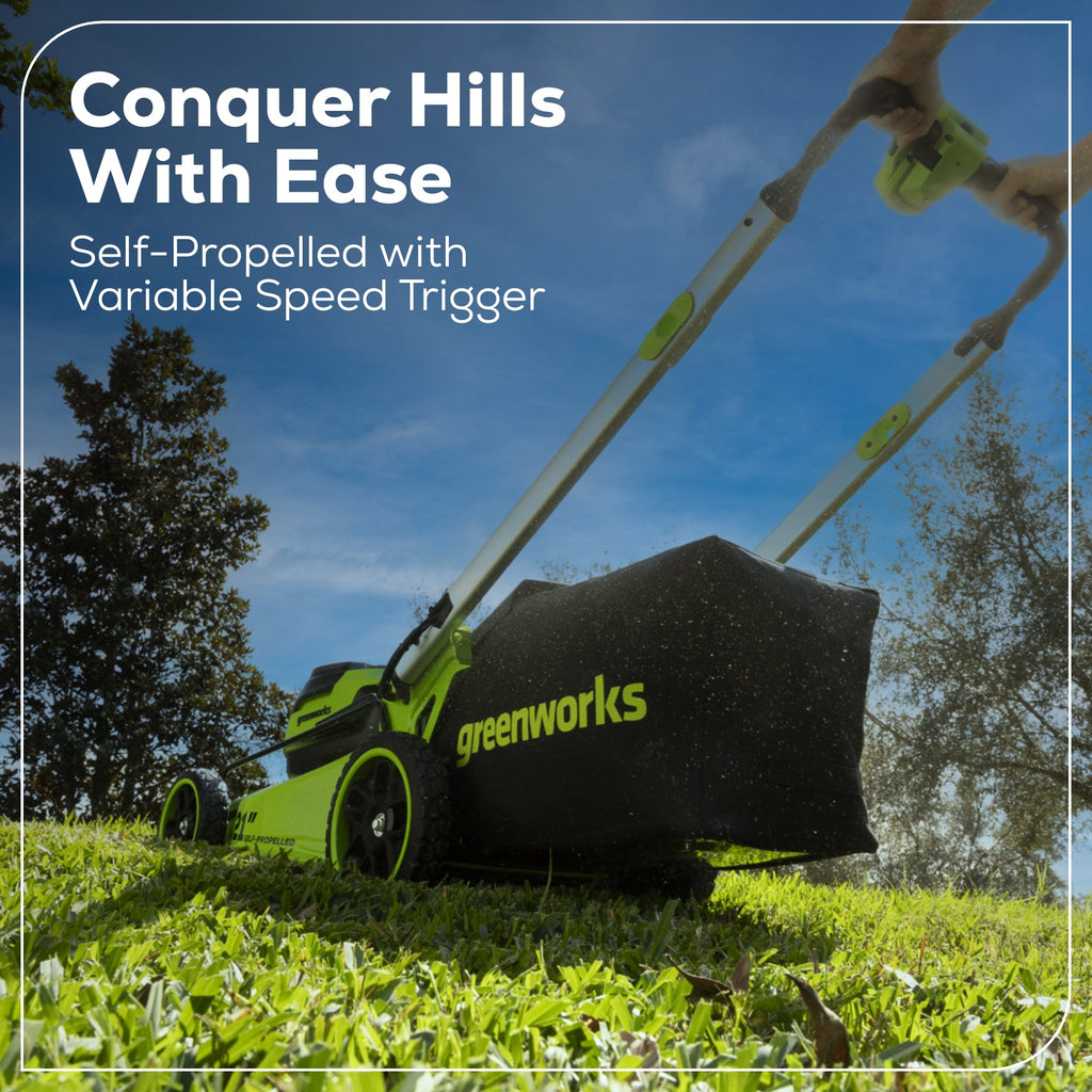 60V 21" Cordless Battery Self-Propelled Mower: (2) 5Ah Battery and 6A Rapid Charger, LM2156S