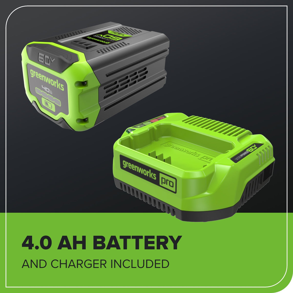 60V 17" Cordless Battery Push Lawn Mower 3PC Combo Kit: 4.0 Ah Battery and Charger